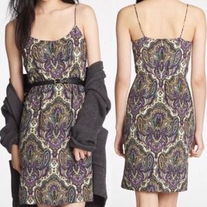 J CREW 100% Silk Fully Lined Spaghetti Strap Mini Dress US Sz 8